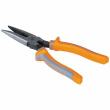 Klein Tools 2038RINS Pliers, Long Nose Side-Cutters, Insulated, 8-Inch