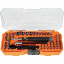 Klein Tools 32787 Precision Ratchet and Driver System, 64-Piece