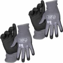 Klein Tools 60588 Knit Dipped Gloves, Cut Level A4, Touchscreen, Medium, 2-Pair