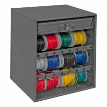 Durham 297B-95 WIRE AND TERMINAL STORAGE CABINET, 6 RODS, 20 COMPARTMENTS, 16 RUBBERIZED GROMMETS