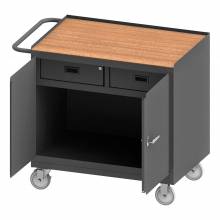Durham 3116-TH-95 MOBILE BENCH CABINET, HARD BOARD TOP, 24-1/4 X 42-1/8 X 36-3/8