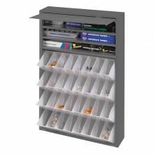 Durham 590-95 TILT-OUT TRAY DISPENSING CABINET, 4 TRAYS, 28 DIVIDERS, 19-1/16 X 4-1/16 X 26-3/4