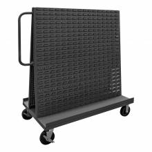 Durham AF-3048-PBLP-95 A-FRAME TRUCK, PEGBOARD & LOUVERED PANEL, GRAY, 30 X 54-1/2 X 57