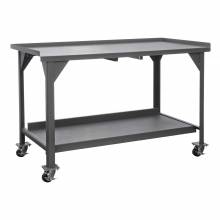 Durham DWBM-3060-BE-95 MOBILE WORKBENCH, LIPS UP ON 3 SIDES, 60 X 30 X 39-13/16