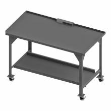 Durham DWBM-3060-BE-PS-95 MOBILE WORKBENCH, LIPS UP ON 3 SIDES, POWER STRIP, 60 X 30 X 39-13/16