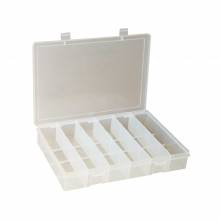 Durham SP6-CLEAR SMALL, PLASTIC COMPARTMENT BOX, 6 OPENING