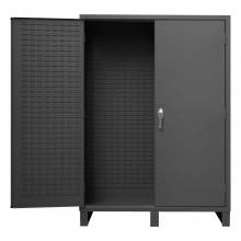 Durham SSC-602484-BDLP-95 CUSTOMIZABLE CABINET, 14 GAUGE WITH LOUVERED PANEL , 60 X 24 X 84