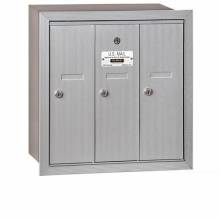 Mailboxes 3503RP Salsbury Vertical Mailbox (Includes Master Commercial Lock) - 3 Doors -Recessed Mounted - Private Access