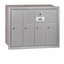 Mailboxes 3504RP Salsbury Vertical Mailbox (Includes Master Commercial Lock) - 4 Doors -Recessed Mounted - Private Access