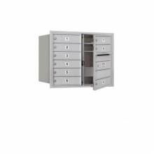 Mailboxes 3706D-09FP Salsbury 6 Door High Recessed Mounted 4C Horizontal Mailbox with 9 Doors with Private Access - Front Loading