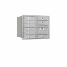 Mailboxes 3706D-09RP Salsbury 6 Door High Recessed Mounted 4C Horizontal Mailbox with 9 Doors with Private Access - Rear Loading
