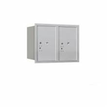 Mailboxes 3706D-2PRP Salsbury 6 Door High Recessed Mounted 4C Horizontal Parcel Locker with 2 Parcel Lockers with Private Access - Rear Loading