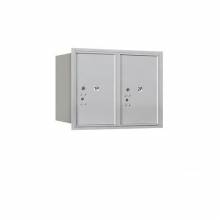 Mailboxes 3706D-2PRU Salsbury 6 Door High Recessed Mounted 4C Horizontal Parcel Locker with 2 Parcel Lockers with USPS Access - Rear Loading
