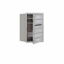 Mailboxes 3706S-03FP Salsbury 6 Door High Recessed Mounted 4C Horizontal Mailbox with 3 Doors with Private Access - Front Loading