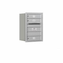 Mailboxes 3706S-03RP Salsbury 6 Door High Recessed Mounted 4C Horizontal Mailbox with 3 Doors with Private Access - Rear Loading