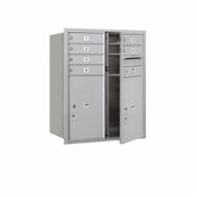 Mailboxes 3710D-06FP Salsbury 10 Door High Recessed Mounted 4C Horizontal Mailbox with 6 Doors and 2 Parcel Lockers with Private Access - Front Loading