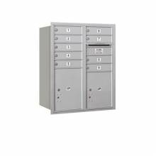Mailboxes 3710D-09RU Salsbury 10 Door High Recessed Mounted 4C Horizontal Mailbox with 9 Doors and 2 Parcel Lockers with USPS Access - Rear Loading