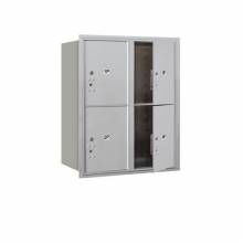 Mailboxes 3710D-4PFP Salsbury 10 Door High Recessed Mounted 4C Horizontal Parcel Locker with 4 Parcel Lockers with Private Access - Front Loading