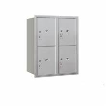 Mailboxes 3710D-4PRP Salsbury 10 Door High Recessed Mounted 4C Horizontal Parcel Locker with 4 Parcel Lockers with Private Access - Rear Loading