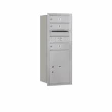 Mailboxes 3710S-03RP Salsbury 10 Door High Recessed Mounted 4C Horizontal Mailbox with 3 Doors and 1 Parcel Locker with Private Access - Rear Loading