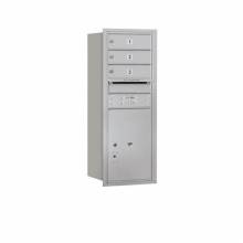 Mailboxes 3710S-03RU Salsbury 10 Door High Recessed Mounted 4C Horizontal Mailbox with 3 Doors and 1 Parcel Locker with USPS Access - Rear Loading
