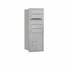 Mailboxes 3710S-04RP Salsbury 10 Door High Recessed Mounted 4C Horizontal Mailbox with 4 Doors and 1 Parcel Locker with Private Access - Rear Loading