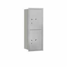 Mailboxes 3710S-2PRU Salsbury 10 Door High Recessed Mounted 4C Horizontal Parcel Locker with 2 Parcel Lockers with USPS Access - Rear Loading
