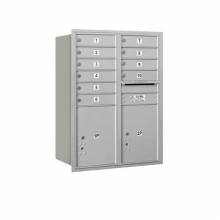 Mailboxes 3711D-10RP Salsbury 11 Door High Recessed Mounted 4C Horizontal Mailbox with 10 Doors and 2 Parcel Lockers with Private Access - Rear Loading