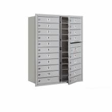 Mailboxes 3711D-20FP Salsbury 11 Door High Recessed Mounted 4C Horizontal Mailbox with 20 Doors with Private Access - Rear Loading