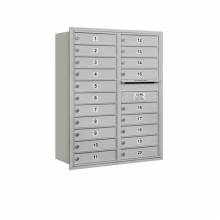Mailboxes 3711D-20RU Salsbury 11 Door High Recessed Mounted 4C Horizontal Mailbox with 20 Doors with USPS Access - Rear Loading