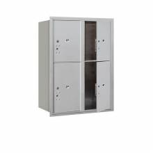 Mailboxes 3711D-4PFP Salsbury 11 Door High Recessed Mounted 4C Horizontal Parcel Locker with 4 Parcel Lockers with Private Access - Front Loading