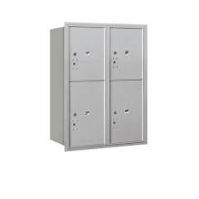 Mailboxes 3711D-4PRP Salsbury 11 Door High Recessed Mounted 4C Horizontal Parcel Locker with 4 Parcel Lockers with Private Access - Rear Loading
