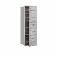 Mailboxes 3711S-09FP Salsbury 11 Door High Recessed Mounted 4C Horizontal Mailbox with 9 Doors with Private Access - Front Loading