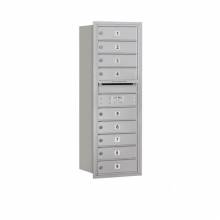 Mailboxes 3711S-09RU Salsbury 11 Door High Recessed Mounted 4C Horizontal Mailbox with 9 Doors with USPS Access - Rear Loading