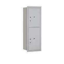 Mailboxes 3711S-2PRP Salsbury 11 Door High Recessed Mounted 4C Horizontal Parcel Locker with 2 Parcel Lockers with Private Access - Rear Loading
