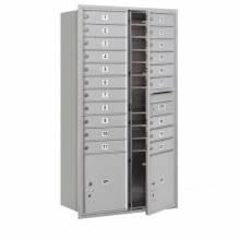 Mailboxes 3716D-20FP Salsbury Maximum Height Recessed Mounted 4C Horizontal Mailbox with 20 Doors and 2 Parcel Lockers with Private Access - Front Loading