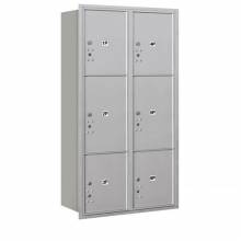 Mailboxes 3716D-6PRP Maximum Height Recessed Mounted 4C Horizontal Parcel Locker with 6 Parcel Lockers with Private Access - Rear Loading