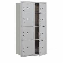 Mailboxes 3716D-8PFP Salsbury Maximum Height Recessed Mounted 4C Horizontal Parcel Locker with 8 Parcel Lockers with Private Access - Front Loading