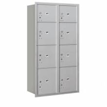 Mailboxes 3716D-8PRU Salsbury Maximum Height Recessed Mounted 4C Horizontal Parcel Locker with 8 Parcel Lockers with USPS Access - Rear Loading