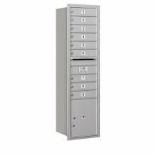 Mailboxes 3716S-09RP Salsbury Maximum Height Recessed Mounted 4C Horizontal Mailbox with 9 Doors and 1 Parcel Locker with Private Access - Rear Loading
