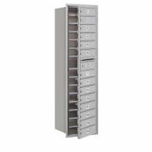 Mailboxes 3716S-14FP Salsbury Maximum Height Recessed Mounted 4C Horizontal Mailbox with 14 Doors with Private Access - Front Loading