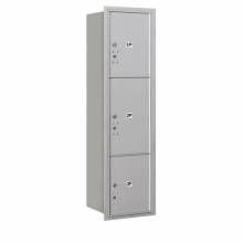 Mailboxes 3716S-3PRP Salsbury Maximum Height Recessed Mounted 4C Horizontal Parcel Locker with 3 Parcel Lockers with Private Access - Rear Loading