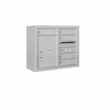 Mailboxes 3806D-05FU Salsbury 6 Door High Surface Mounted 4C Horizontal Mailbox with 5 Doors and 1 Parcel Locker with USPS Access