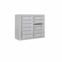Mailboxes 3806D-09FP Salsbury 6 Door High Surface Mounted 4C Horizontal Mailbox with 9 Doors with Private Access