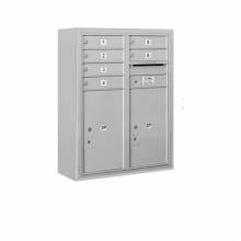 Mailboxes 3810D-06FP Salsbury 10 Door High Surface Mounted 4C Horizontal Mailbox with 6 Doors and 2 Parcel Lockers with Private Access