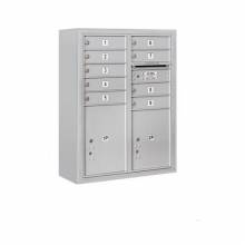 Mailboxes 3810D-09FP Salsbury 10 Door High Surface Mounted 4C Horizontal Mailbox with 9 Doors and 2 Parcel Lockers with Private Access