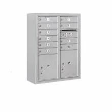 Mailboxes 3810D-10FP Salsbury 10 Door High Surface Mounted 4C Horizontal Mailbox with 10 Doors and 2 Parcel Lockers with Private Access