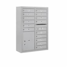 Mailboxes 3811D-15FU Salsbury 11 Door High Surface Mounted 4C Horizontal Mailbox with 15 Doors and 1 Parcel Locker with USPS Access