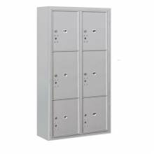 Mailboxes 3816D-6PFP Maximum Height Surface Mounted 4C Horizontal Parcel Locker with 6 Parcel Lockers with Private Access