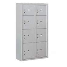 Mailboxes 3816D-8PFP Salsbury Maximum Height Surface Mounted 4C Horizontal Parcel Locker with 8 Parcel Lockers with Private Access